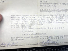 Load image into Gallery viewer, Original Piece of WW2 German Paperwork with Stamps etc
