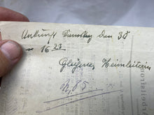 Load image into Gallery viewer, Original Piece of WW2 German Paperwork with Stamps etc
