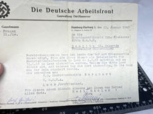 Load image into Gallery viewer, Original Piece of WW2 German Paperwork with Stamps etc
