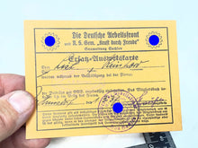 Lade das Bild in den Galerie-Viewer, Original Piece of WW2 German Paperwork with Stamps etc

