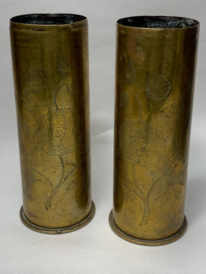 WW1/WWI German Trench Art Brass Artillery Shell Case 1912 Polte