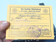 Lade das Bild in den Galerie-Viewer, Original Piece of WW2 German Paperwork with Stamps etc
