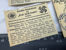 Load image into Gallery viewer, Original Piece of WW2 German Paperwork with Stamps etc
