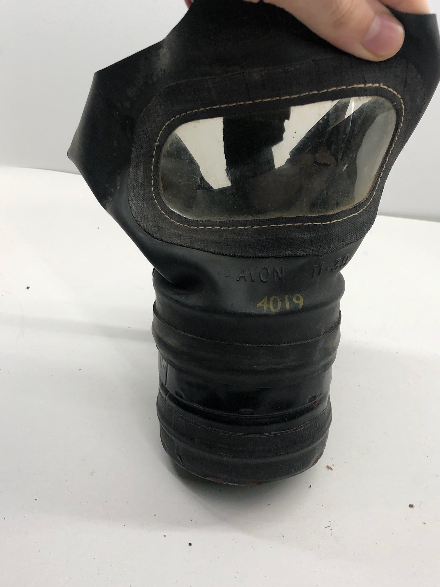 Original WW2 British Home Front Civilian Gas Mask In Leatherette Case - The Militaria Shop