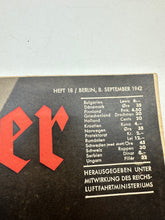 Load image into Gallery viewer, Der Adler Magazine Original WW2 German - 8th September 1942
