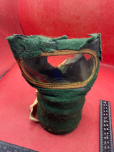 Load image into Gallery viewer, Stange Green Felt Covered WW2 British Civilian Gas Mask
