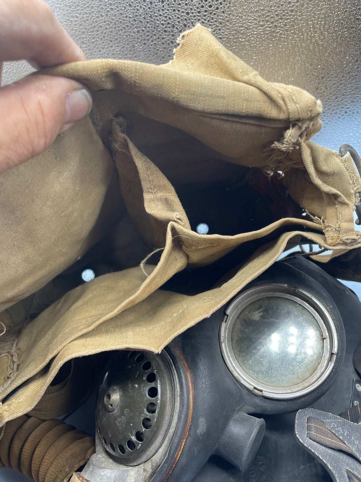 Original WW2 British Army Gas Mask in Bag - Parts for repair - The Militaria Shop