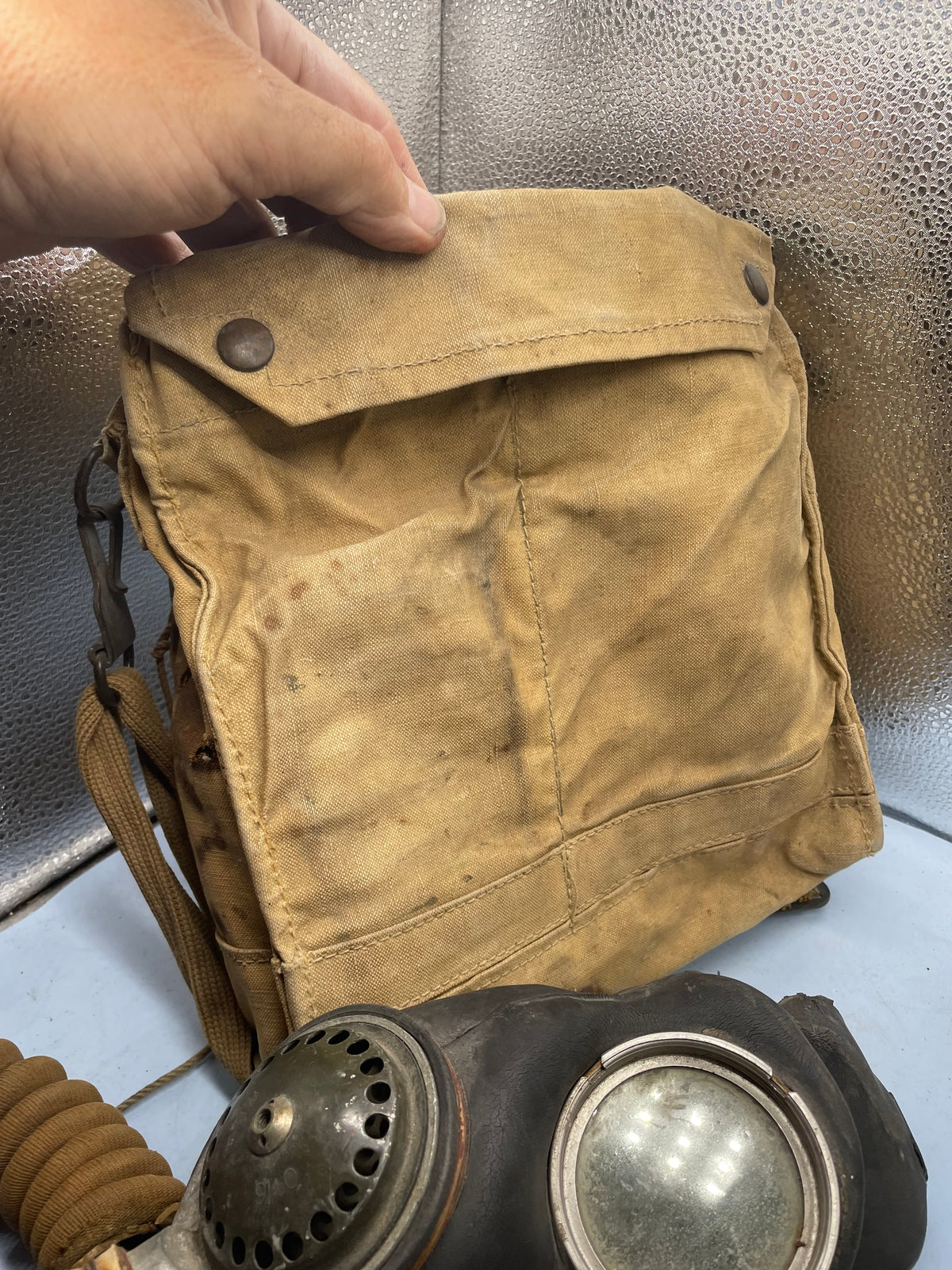 Original WW2 British Army Gas Mask in Bag - Parts for repair - The Militaria Shop