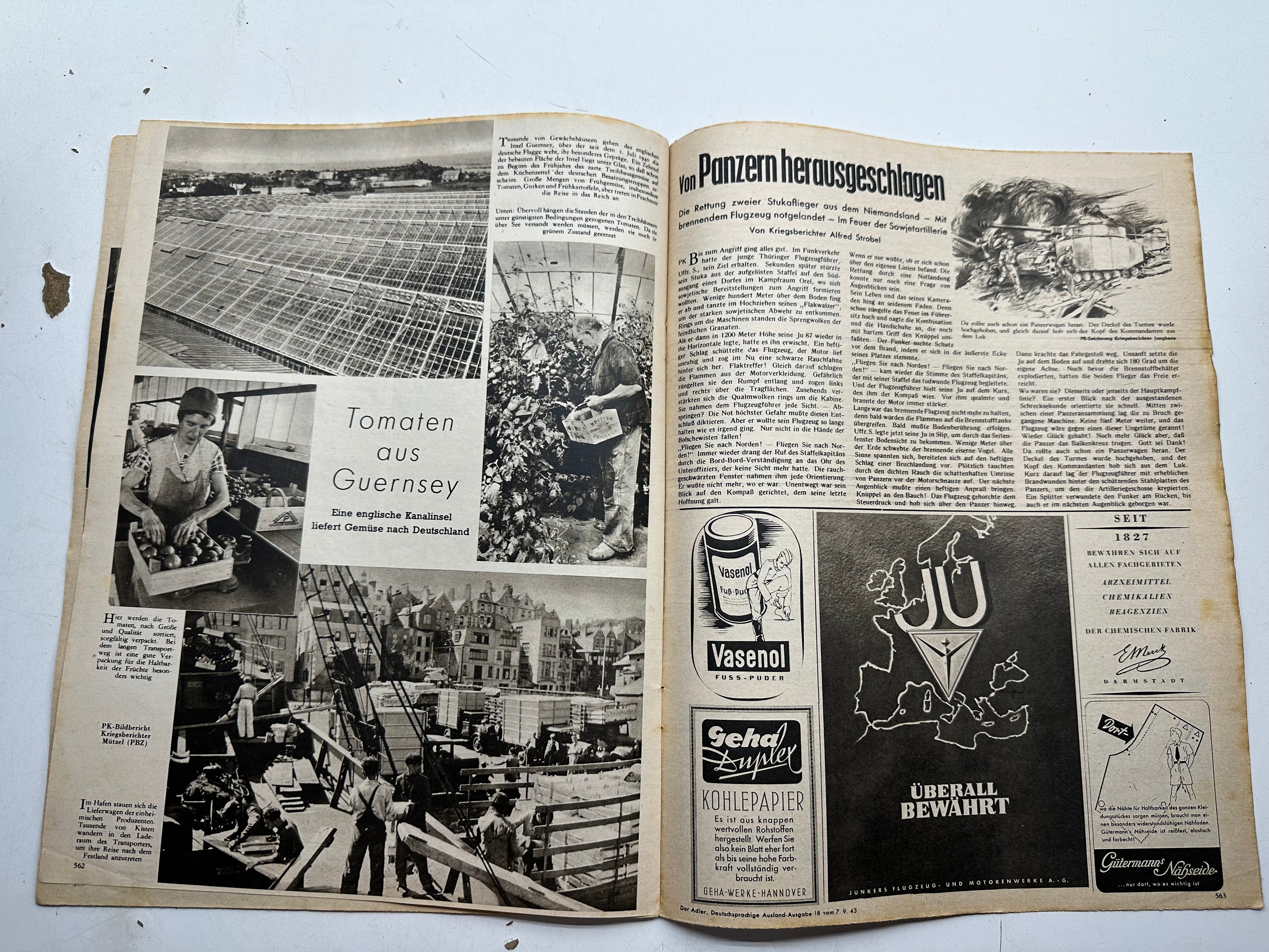 Original WW2 German Army Der Adler Propaganda Magazine - 7th September 1943 - The Militaria Shop