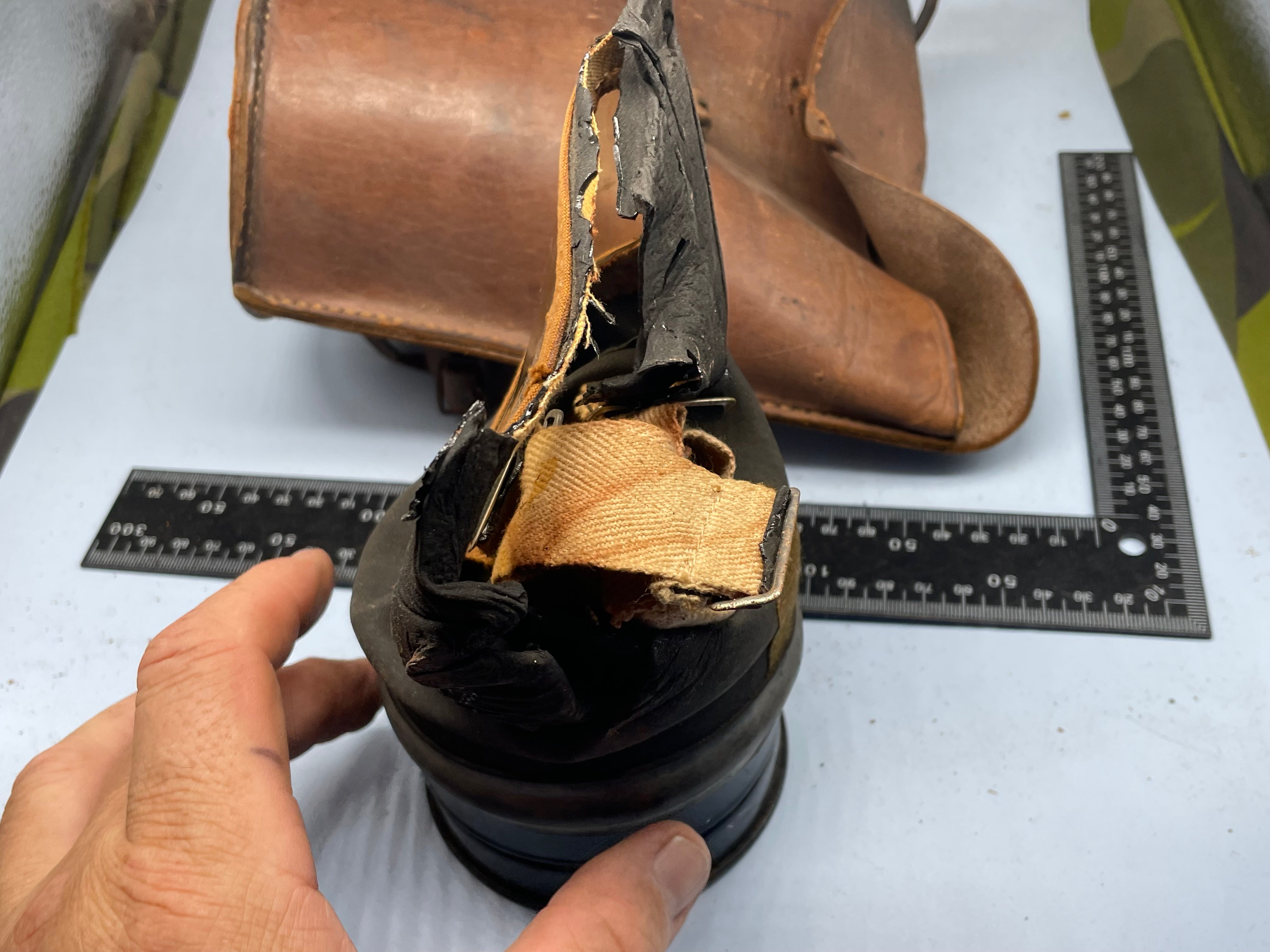 WW2 British Home Front Civilian Pattern Gas Mask in Private Purchase Leather Case - The Militaria Shop