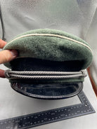 WW2 German Waffen SS Officers Visor Cap without Badges - The Militaria Shop