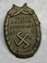 Load image into Gallery viewer, Original German Third Reich 1934 District Meeting, Tellerland - Tinnie.  Rare Badge.
