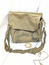 Load image into Gallery viewer, Original WW2 British Army Soldiers Gas Mask Bag in used condition
