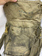 Load image into Gallery viewer, Original WW2 British Army Soldiers Gas Mask Bag in used condition
