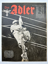 Load image into Gallery viewer, Original WW2 German Army Der Adler Propaganda Magazine - 23rd February 1943
