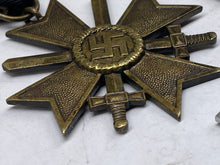 Load image into Gallery viewer, Original WW2 German War Merit Cross with Swords - The Militaria Shop
