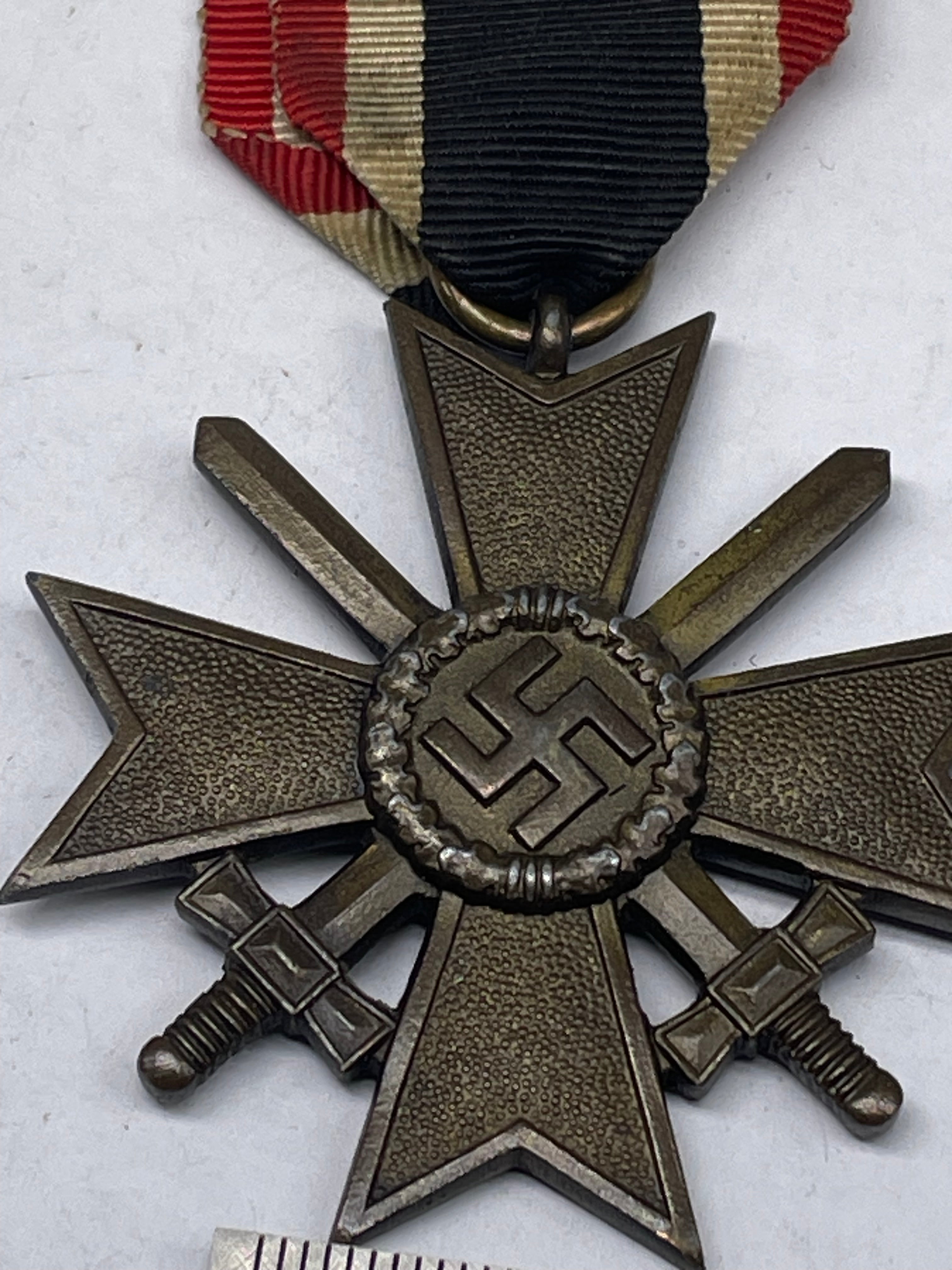 Original WW2 German War Merit Cross with Swords - The Militaria Shop