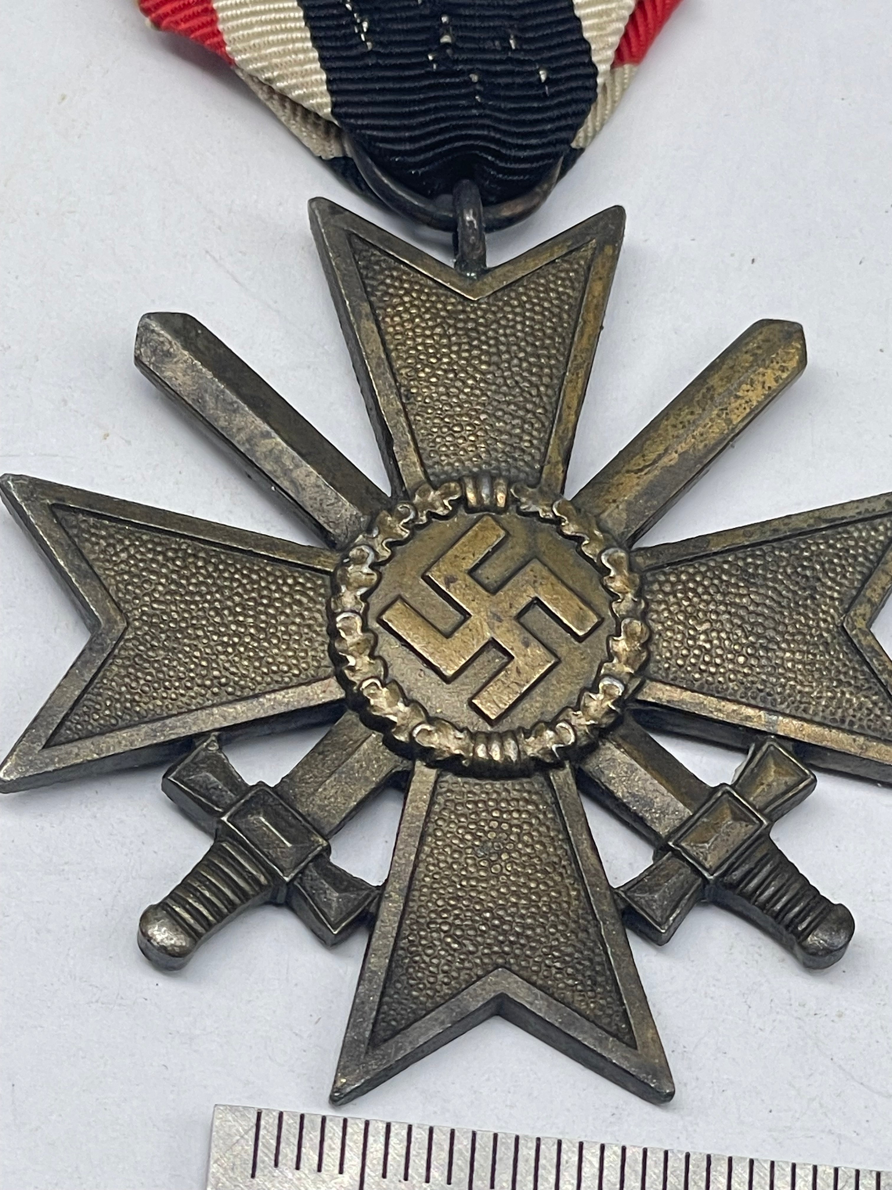 Original WW2 German War Merit Cross with Swords - The Militaria Shop
