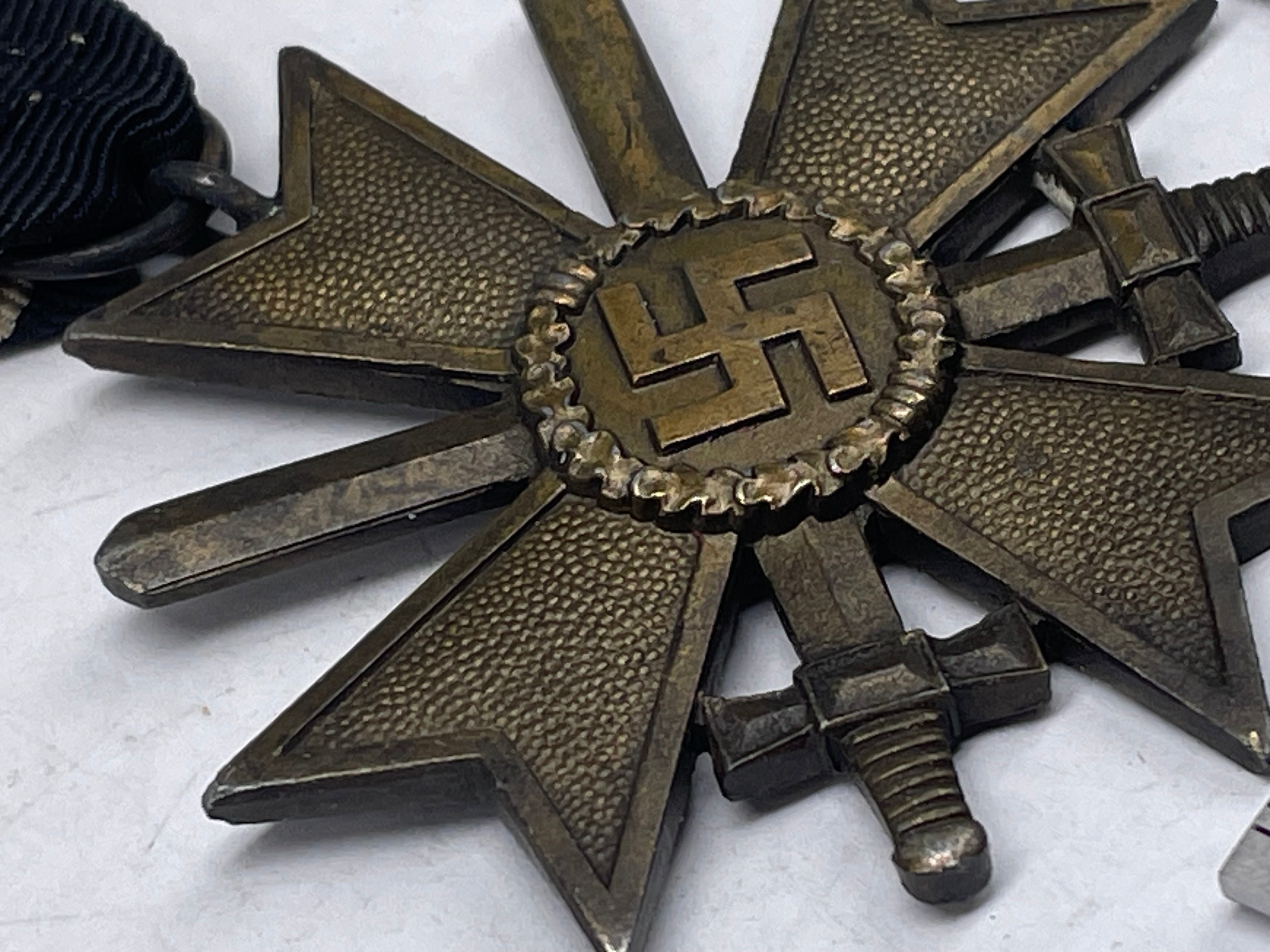 Original WW2 German War Merit Cross with Swords - The Militaria Shop