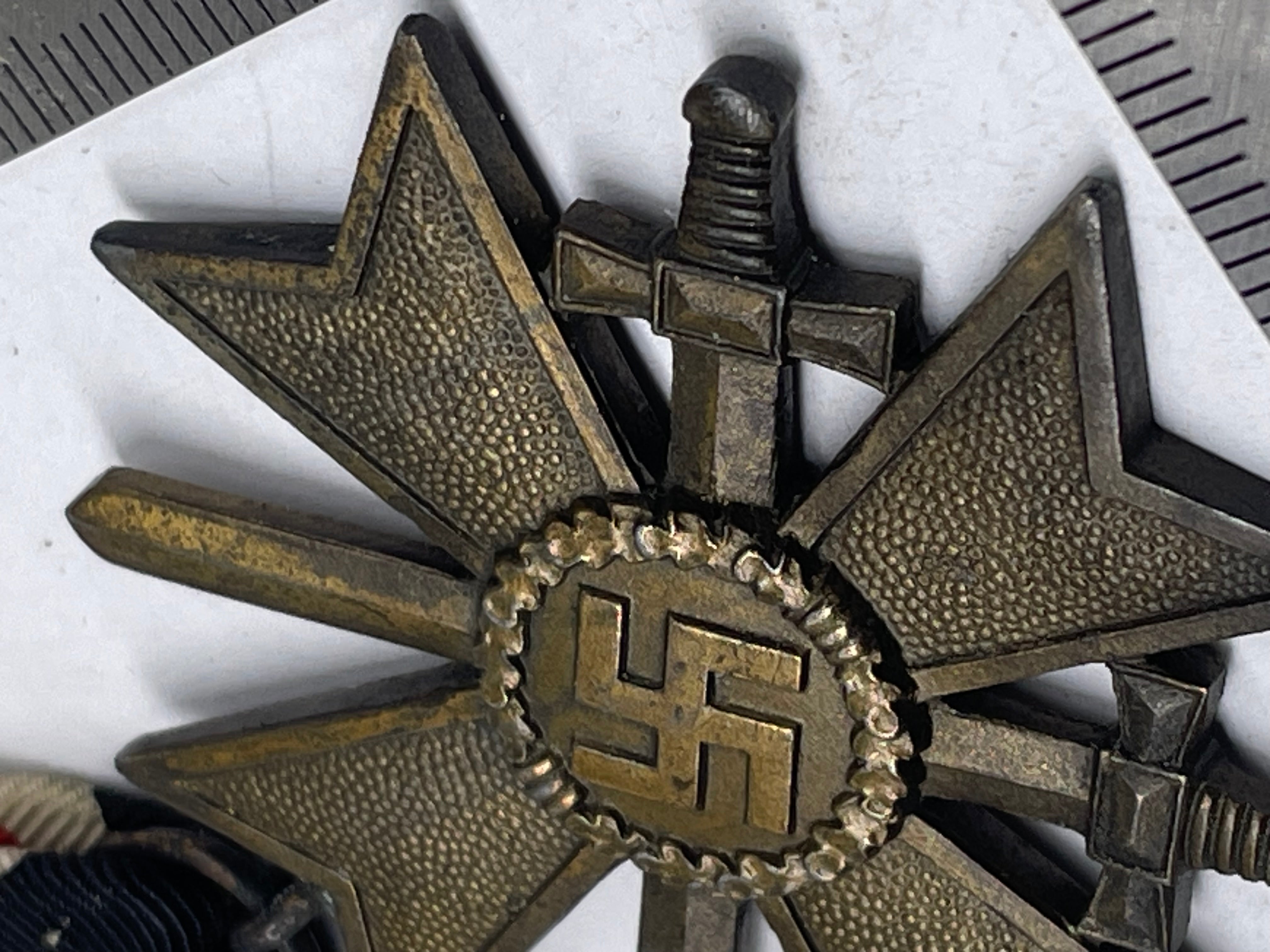Original WW2 German War Merit Cross with Swords - The Militaria Shop