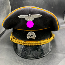 Load image into Gallery viewer, German Waffen SS Cavalry Officers Peaked Cap - Size 56cm - The Militaria Shop
