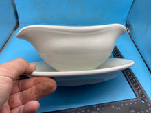 Load image into Gallery viewer, Original 1942 Dated German Luftwaffe Mess Hall Heavy White Porcelain Gravy Boat
