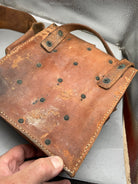 Original WW2 Era Swedish Army Leather Magazine Carrying Bag - The Militaria Shop