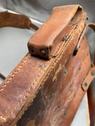 Original WW2 Era Swedish Army Leather Magazine Carrying Bag - The Militaria Shop