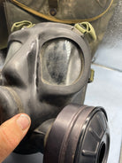Original British Army Cold War Era Gas Mask with Filter in Bag - The Militaria Shop