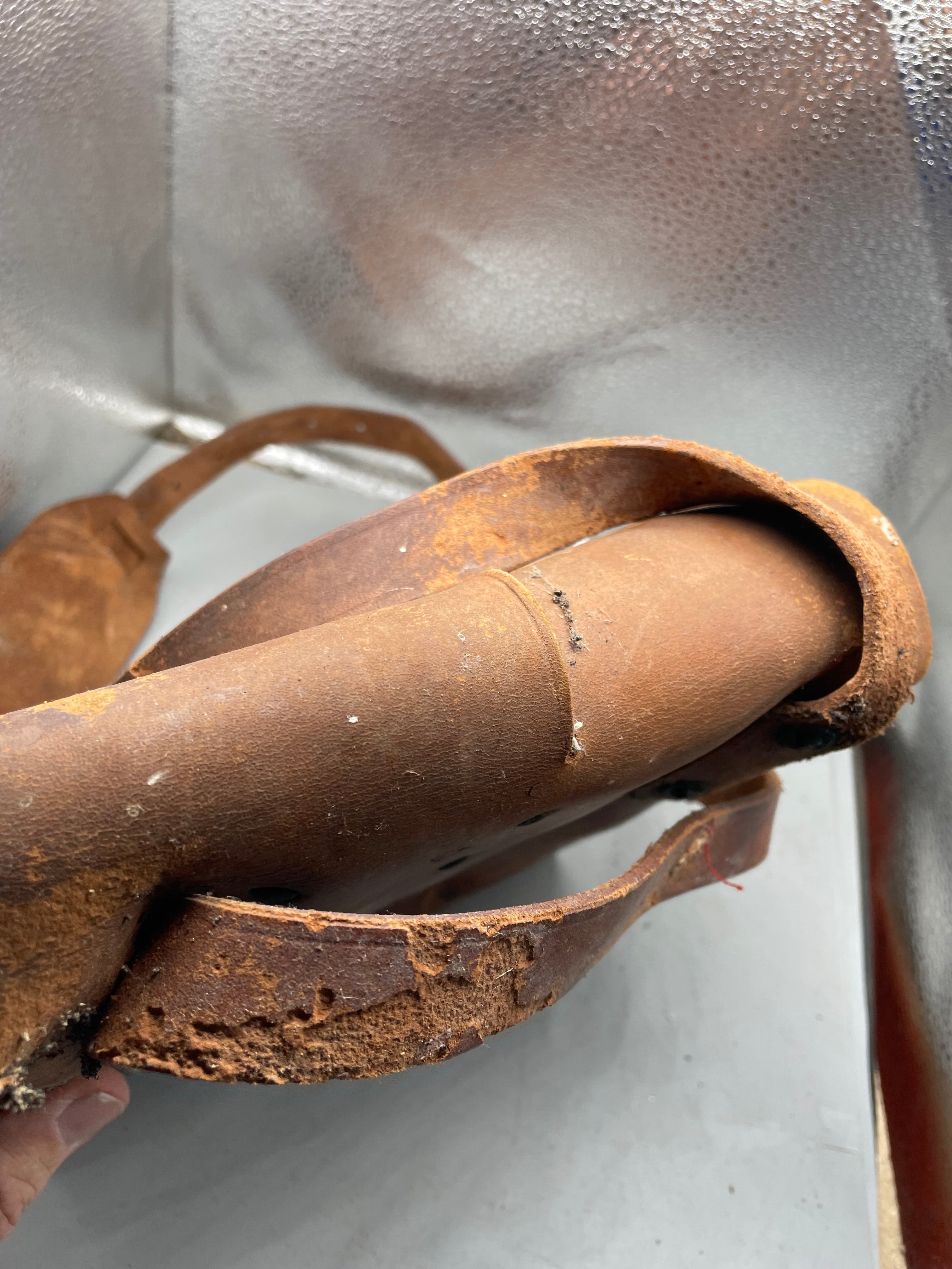 Original WW2 Era Swedish Army Leather Magazine Carrying Bag - The Militaria Shop