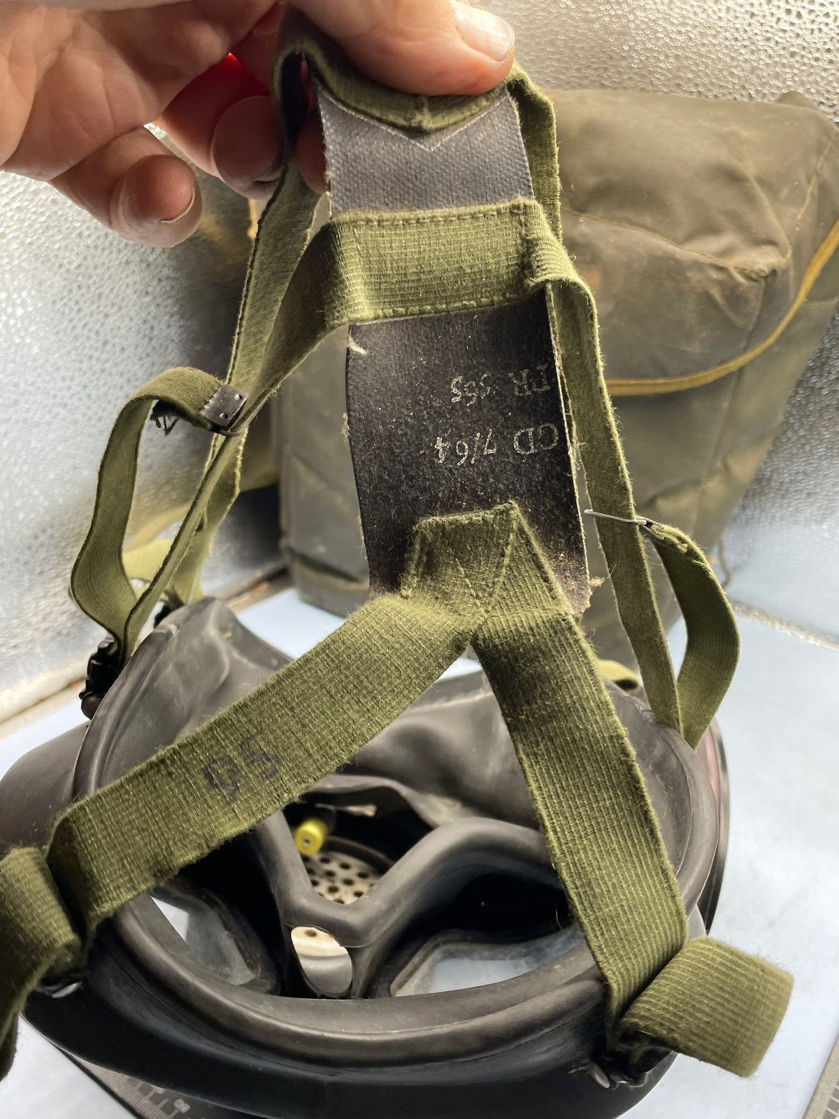 Original British Army Cold War Era Gas Mask with Filter in Bag - The Militaria Shop