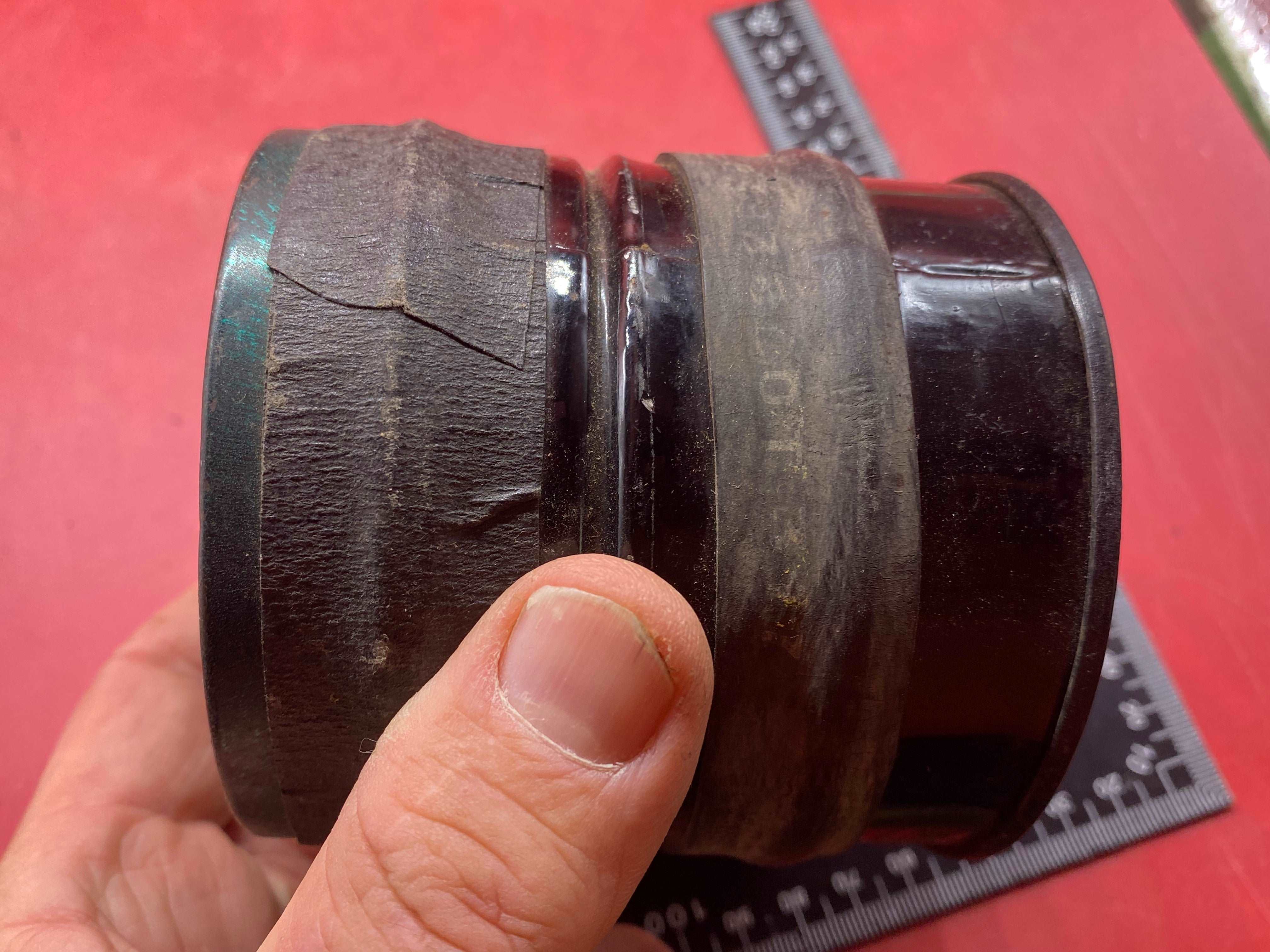 1938 Dated WW2 British Home Front Civilian Gas Mask Filter. - The Militaria Shop