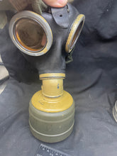 Load image into Gallery viewer, WW2 German Kriegsmarine Issue Gas Mask in Correct Navy Painted Tin
