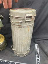 Load image into Gallery viewer, WW2 German Kriegsmarine Issue Gas Mask in Correct Navy Painted Tin
