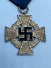 Load image into Gallery viewer, Original WW2 3rd Reich Cross &quot;25 Years of Faithful civilian Service&quot; cross. 
