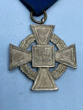 Load image into Gallery viewer, Original WW2 3rd Reich Cross &quot;25 Years of Faithful civilian Service&quot; cross. 
