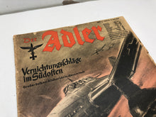 Charger l&#39;image dans la galerie, Original WW2 German Luftwaffe Der Adler Propaganda Magazine - 6th May 1941
