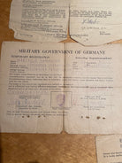 WW2 German / British Occupation of Germany - Military Documents. Interesting Group. - The Militaria Shop