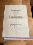 Original WW2 German Railway Award Certificate issued to a Railway Assistant. - The Militaria Shop