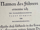 Original WW2 German Railway Award Certificate issued to a Railway Assistant. - The Militaria Shop