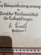 Original Inter Wars German Award Certificate issued for music related achievements. - The Militaria Shop
