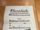 Original Inter Wars German Award Certificate issued for music related achievements. - The Militaria Shop