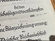 Load image into Gallery viewer, Original Inter Wars German Award Certificate issued for music related achievements.
