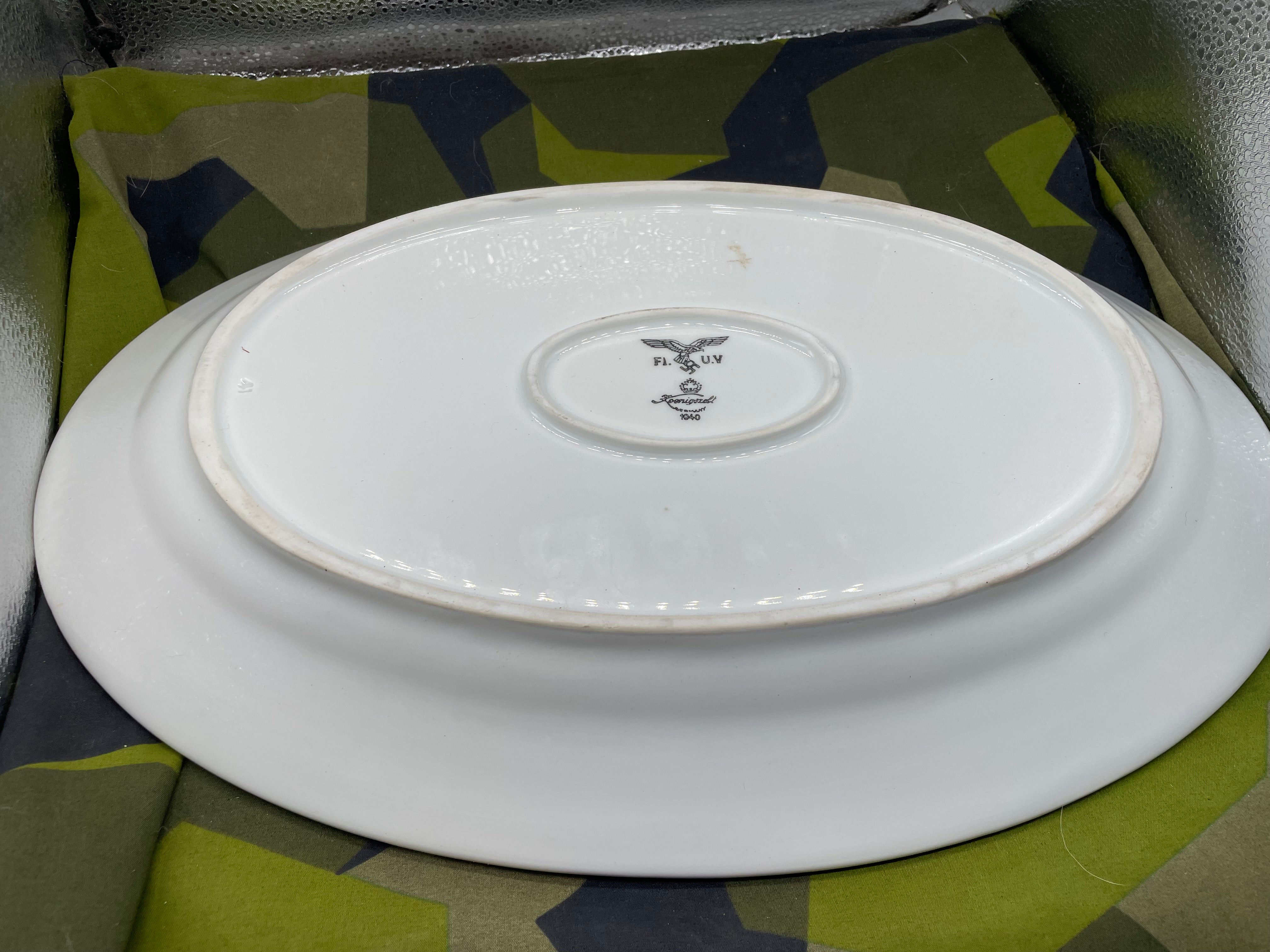 Original Large WW2 German Luftwaffe Mess Serving Platter - 1940 dated - The Militaria Shop