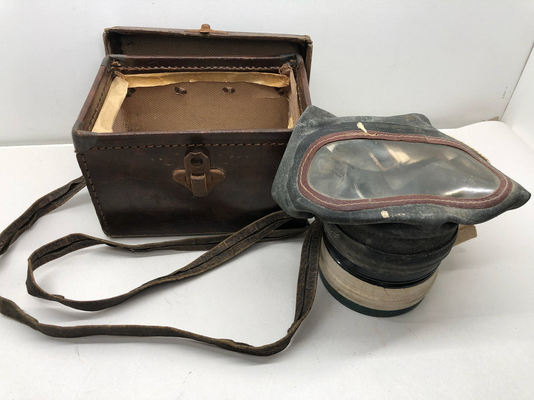 Original WW2 British Home Front Civilian Respirator Gas Mask & Box