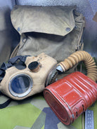 Original WW2 British Army T-Mic GSR General Service Respirator Gas Mask Set - The Militaria Shop