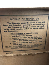 Lade das Bild in den Galerie-Viewer, Original WW2 British Home Front Civilian Respirator Gas Mask &amp; Box
