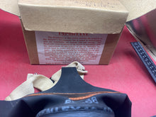 Load image into Gallery viewer, Original WW2 British Home Front Named &amp; Labelled Civilian Gas Mask in Box of Issue
