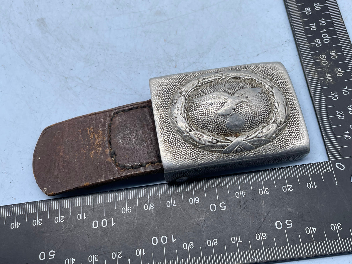 Original German Luftwaffe Aluminium Belt Buckle - de-nazified. - The Militaria Shop