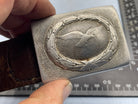 Original German Luftwaffe Aluminium Belt Buckle - de-nazified. - The Militaria Shop